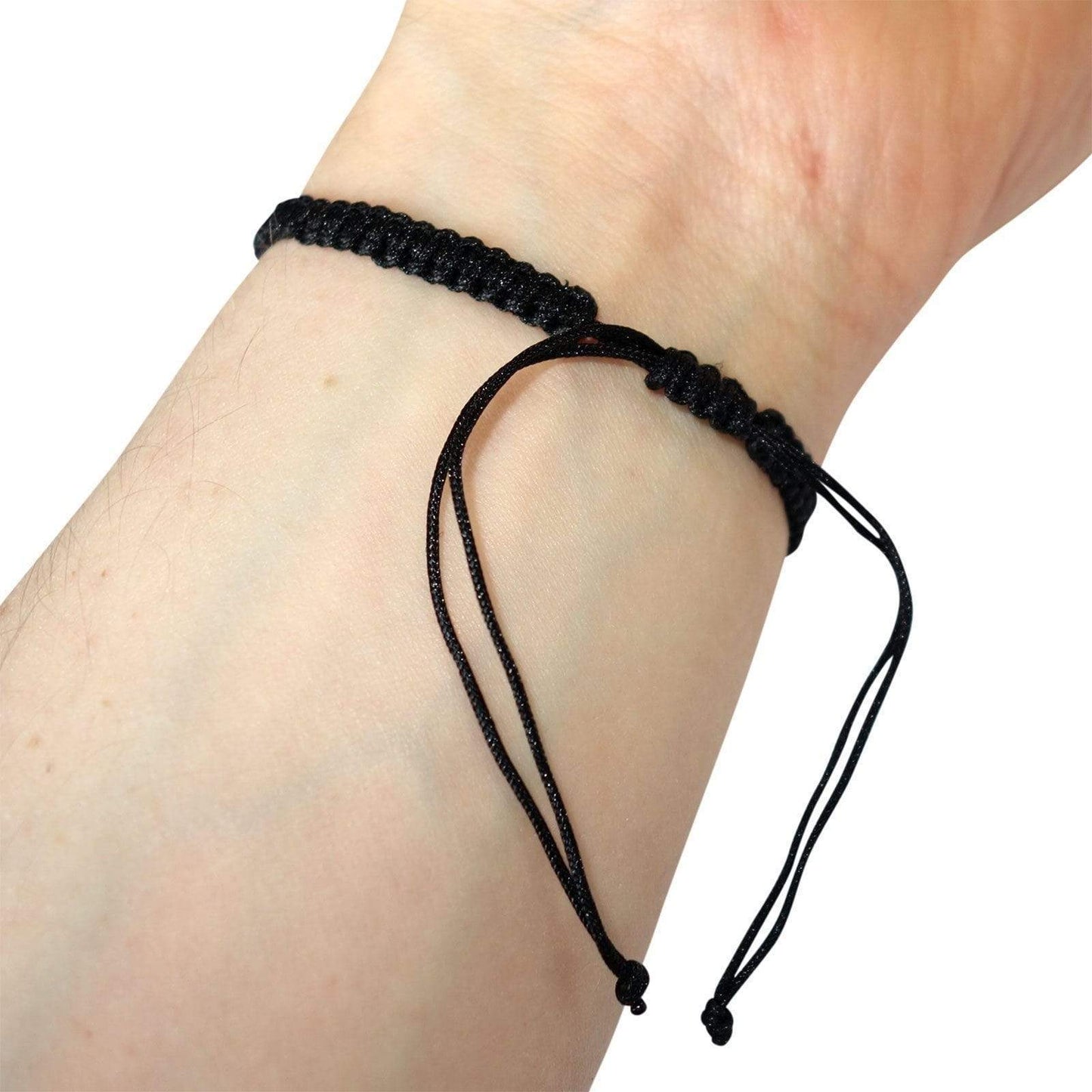 Silver Colour Tree Of Life Bracelet Black Wristband Bangle Mens Womens Jewellery