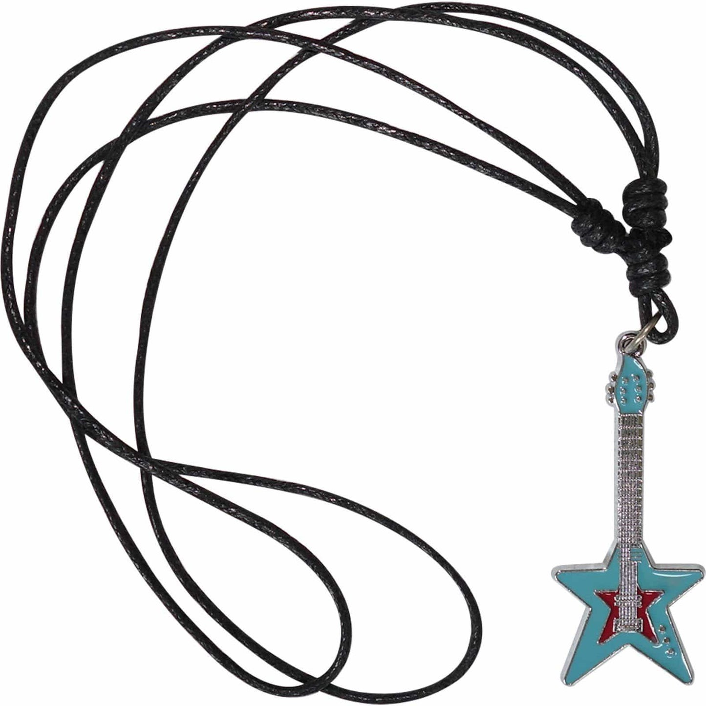 Silver Metal Electric Guitar Necklace Pendant Chain Womens Mens Girls Jewellery