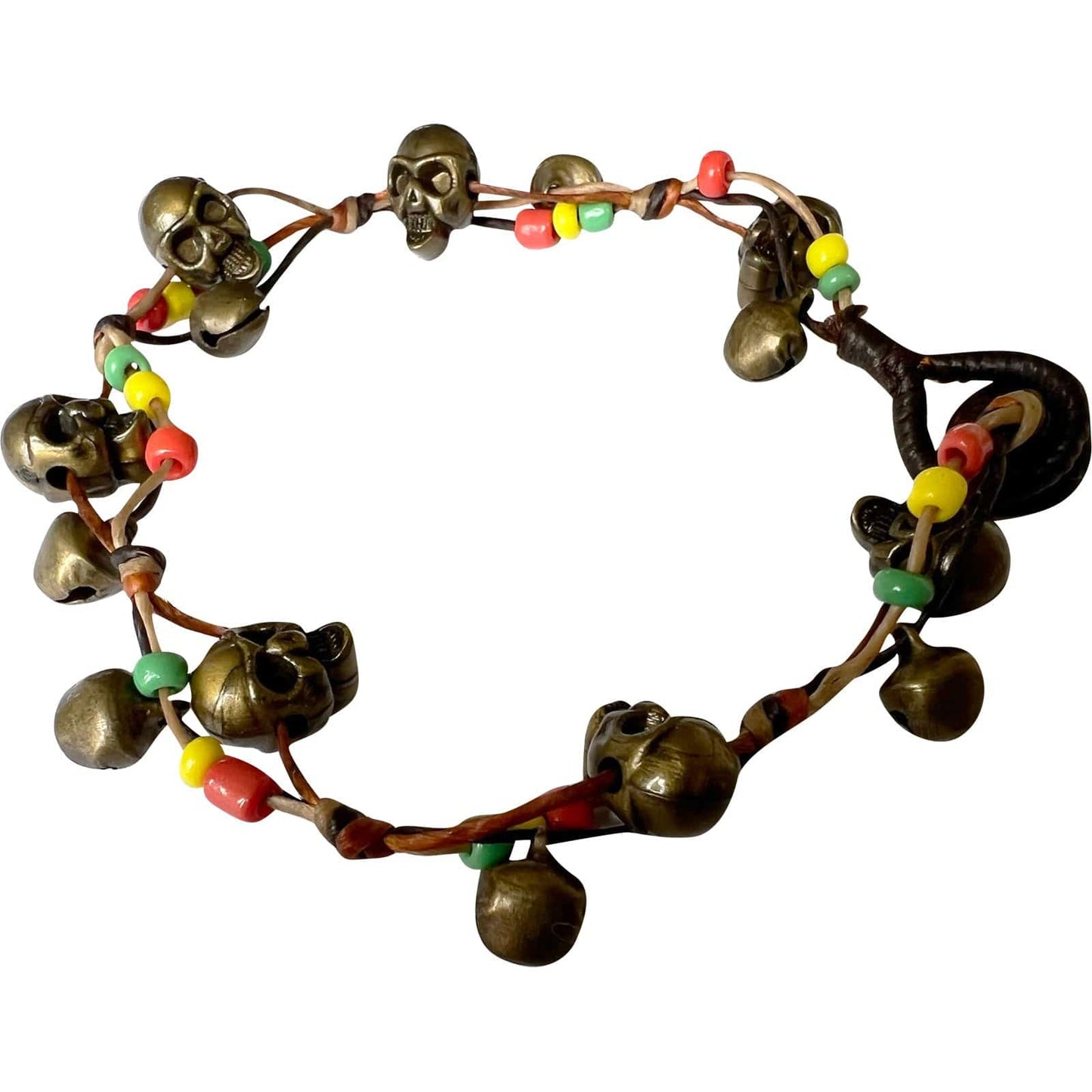 Skull Beads Anklet Black Brown Foot Chain Ankle Bracelet Mens Womens Jewellery