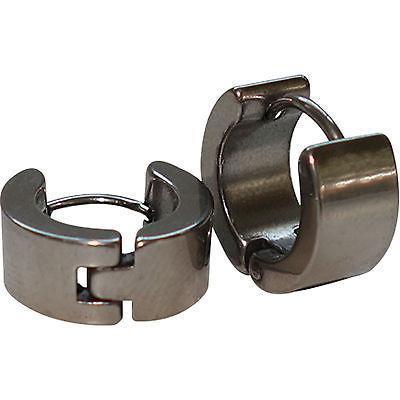 Stainless Steel Silver Hoop Huggie Stud Earrings Jewellery for Men Women Ladies