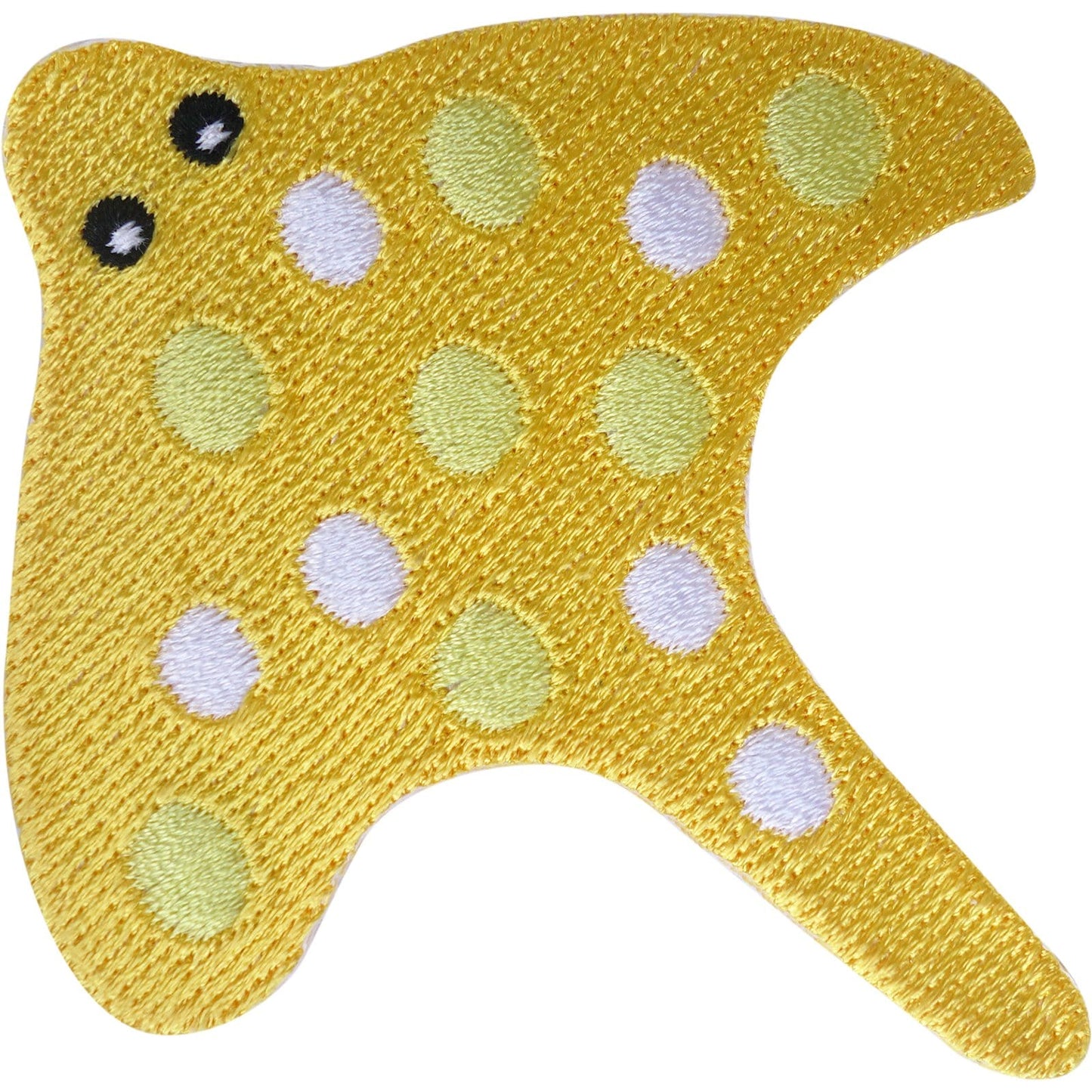 Stingray Patch Iron On Sew On Clothes Sea Life Animal Ray Fish Embroidered Badge