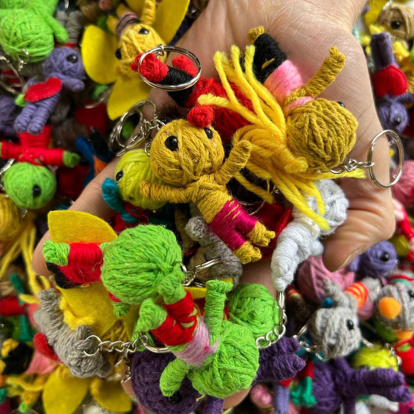12 X Voodoo Doll Keyrings Keychains Keyring Keychain Birthday Party Bag Fillers