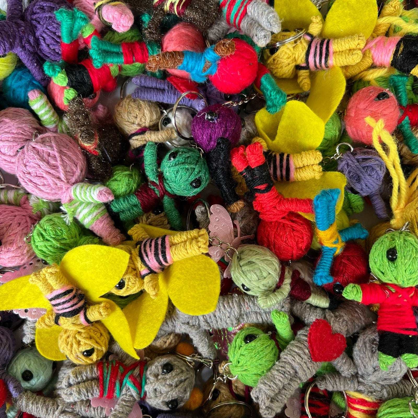 12 X Voodoo Doll Keyrings Keychains Keyring Keychain Birthday Party Bag Fillers