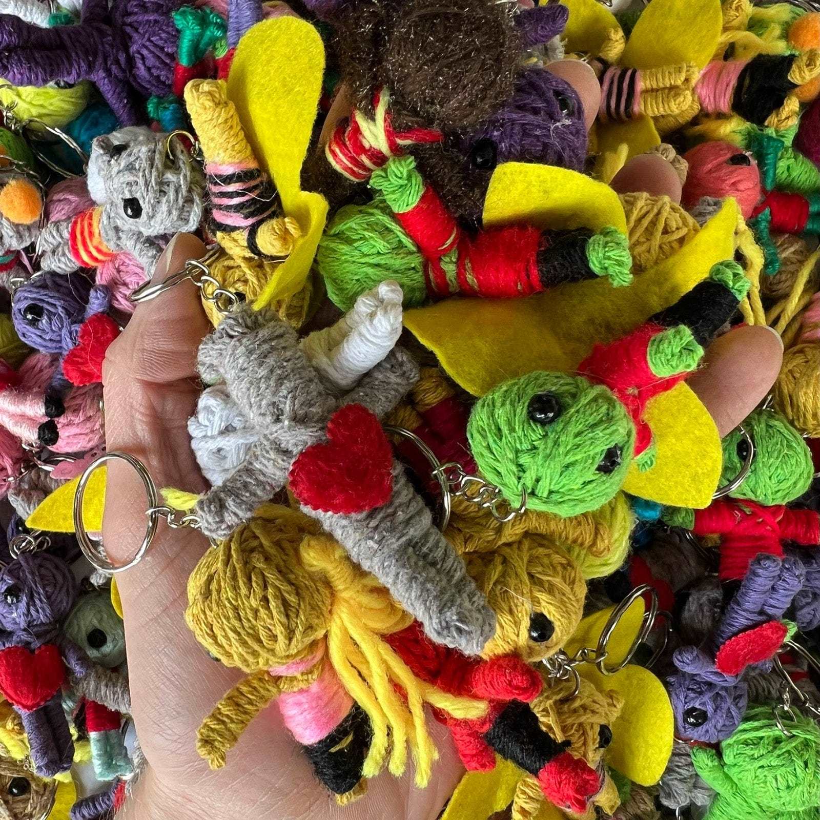 12 X Voodoo Doll Keyrings Keychains Keyring Keychain Birthday Party Bag Fillers