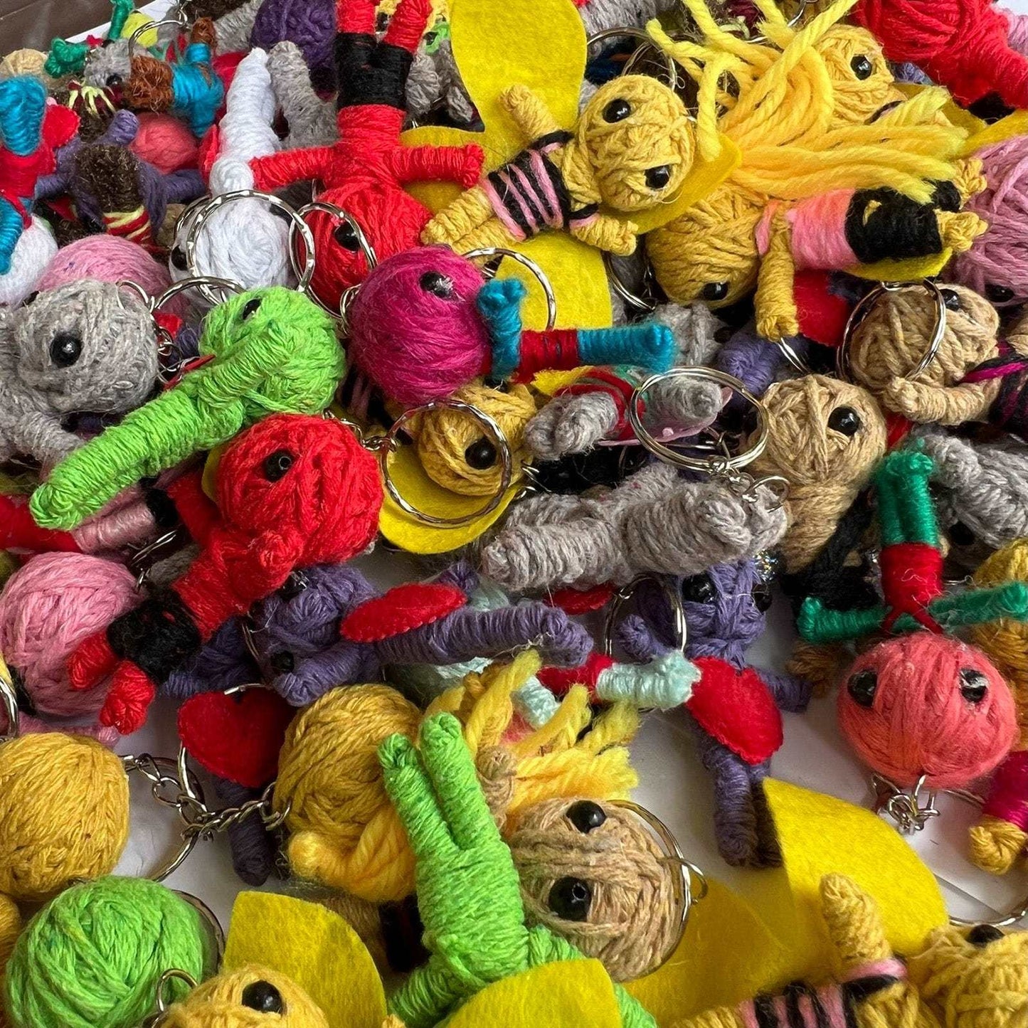 12 X Voodoo Doll Keyrings Keychains Keyring Keychain Birthday Party Bag Fillers