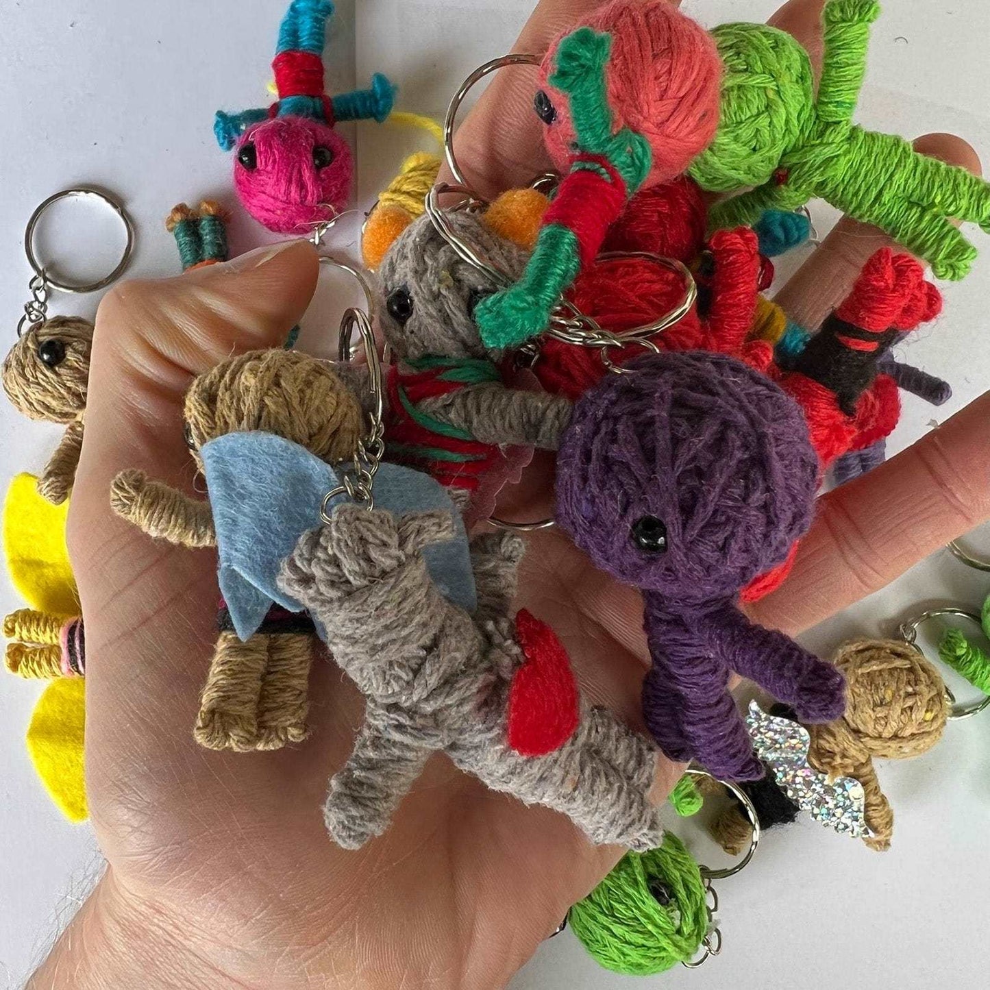 12 X Voodoo Doll Keyrings Keychains Keyring Keychain Birthday Party Bag Fillers