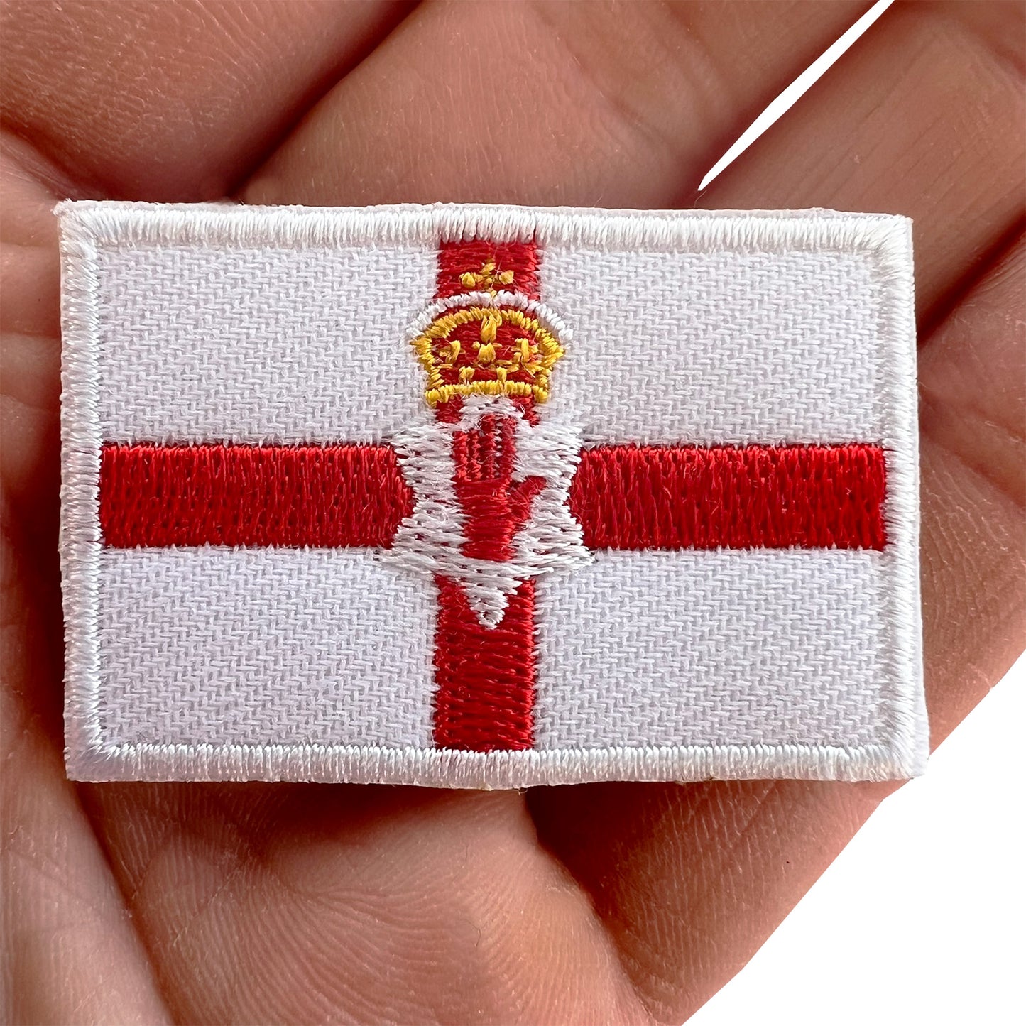 Mini Northern Ireland Flag Patch Iron Sew On Small Irish UK Embroidered Badge