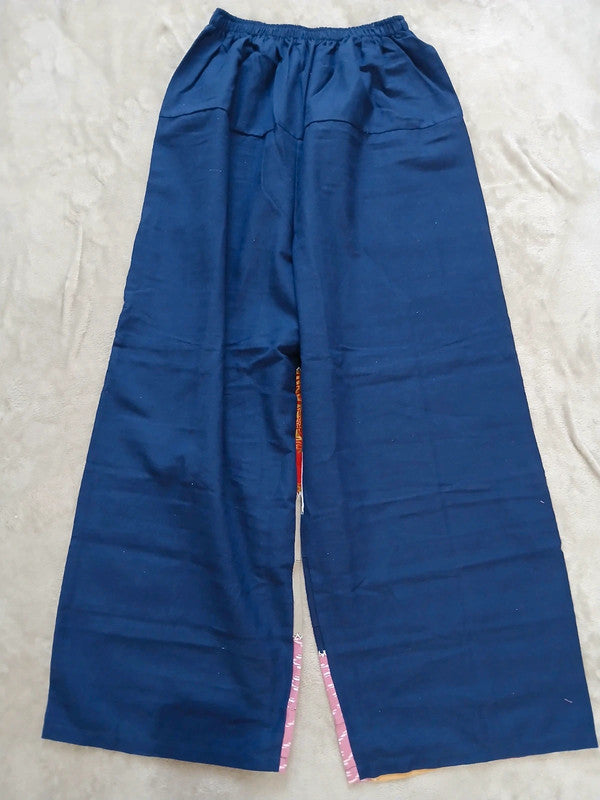 Cotton Navy Blue Multicolour Harem Pants Unique Random Patchwork Hippie Trousers