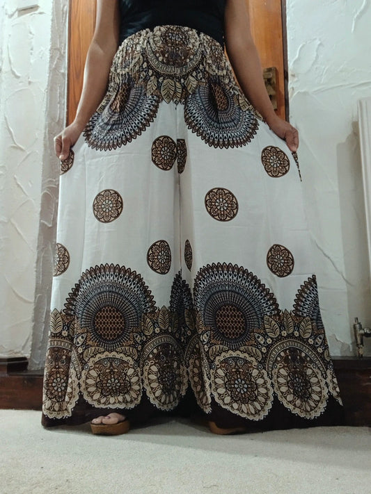 Bohemian Floral Print Boho Hippy Genie Harem Pants Palazzo Hippie Baggy Trousers