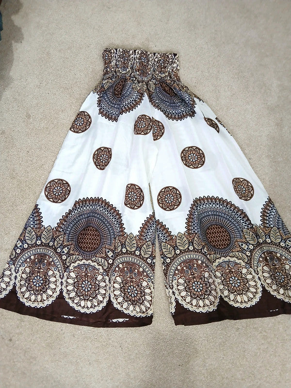 Bohemian Floral Print Boho Hippy Genie Harem Pants Palazzo Hippie Baggy Trousers