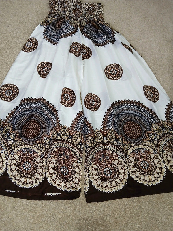 Bohemian Floral Print Boho Hippy Genie Harem Pants Palazzo Hippie Baggy Trousers