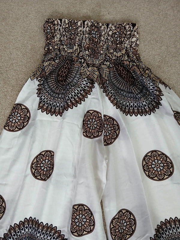 Bohemian Floral Print Boho Hippy Genie Harem Pants Palazzo Hippie Baggy Trousers