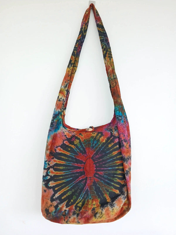 Unique Tie Dye Bag Shoulder Messenger Cross Body Packable Travel Beach Handbag