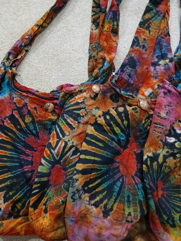 Unique Tie Dye Bag Shoulder Messenger Cross Body Packable Travel Beach Handbag