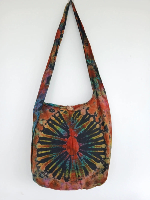 Unique Tie Dye Bag Shoulder Messenger Cross Body Packable Travel Beach Handbag