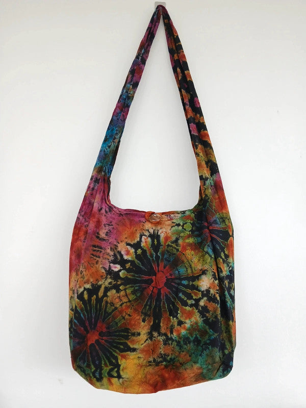 Unique Tie Dye Bag Shoulder Messenger Cross Body Packable Travel Beach Handbag