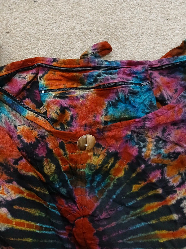 Unique Tie Dye Bag Shoulder Messenger Cross Body Packable Travel Beach Handbag