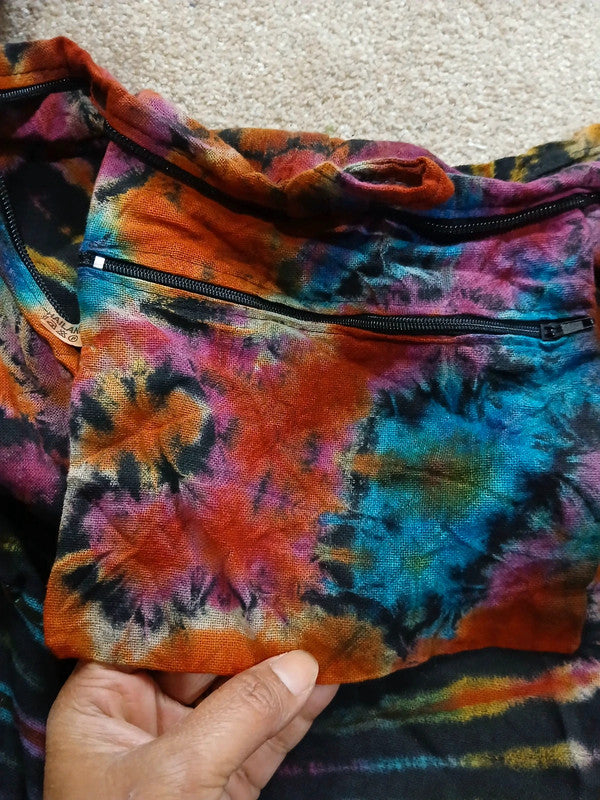 Unique Tie Dye Bag Shoulder Messenger Cross Body Packable Travel Beach Handbag