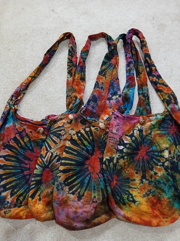 Unique Tie Dye Bag Shoulder Messenger Cross Body Packable Travel Beach Handbag