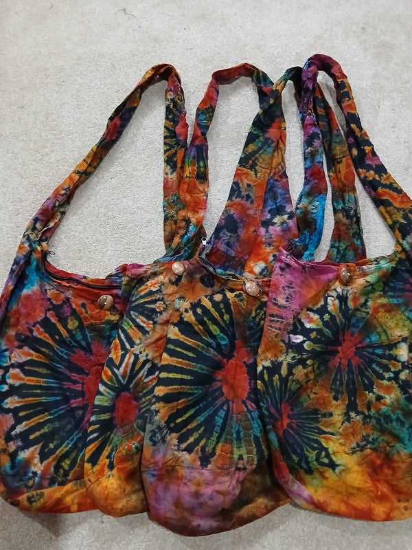 Unique Tie Dye Bag Shoulder Messenger Cross Body Packable Travel Beach Handbag