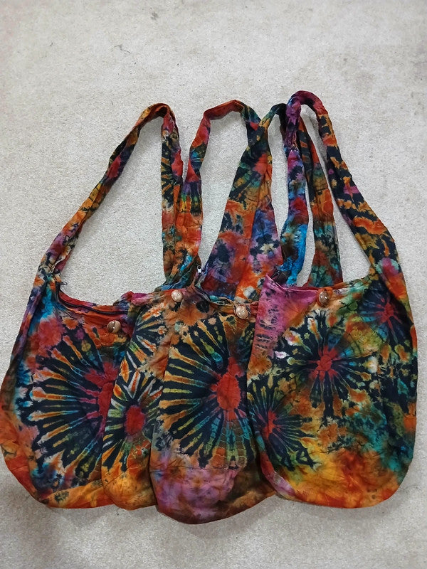 Unique Tie Dye Bag Shoulder Messenger Cross Body Packable Travel Beach Handbag