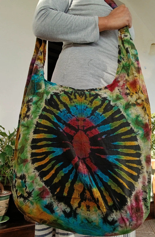Unique Tie Dye Sling Bag Shoulder Messenger Crossbody Hobo Boho Hippie Handbag