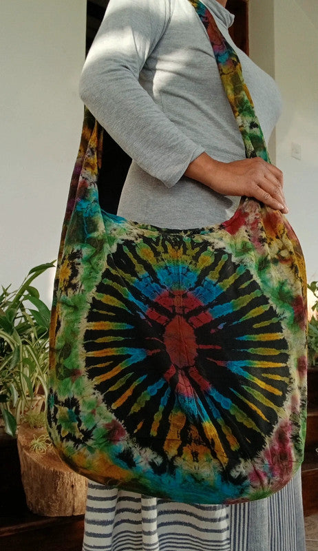Unique Tie Dye Sling Bag Shoulder Messenger Crossbody Hobo Boho Hippie Handbag
