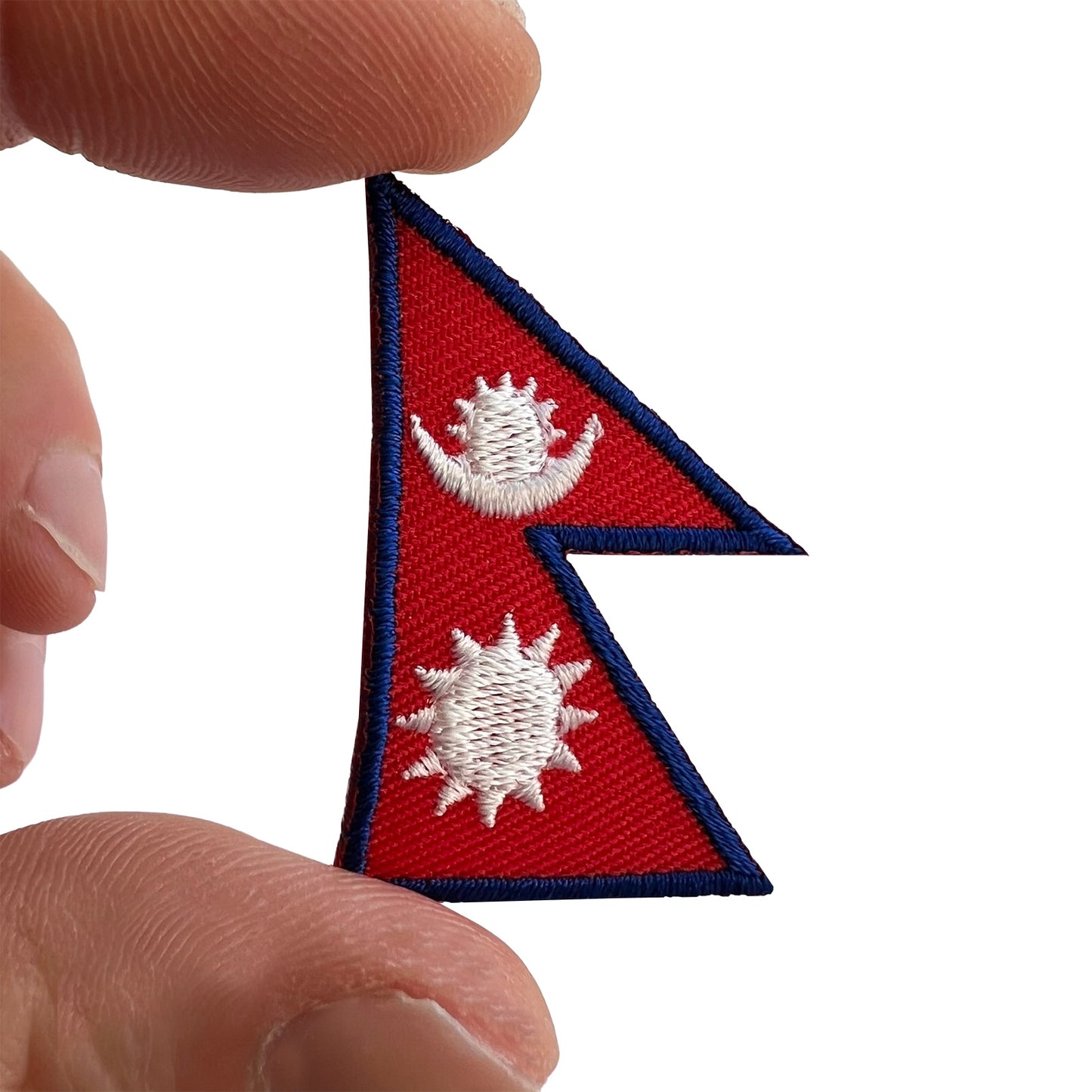 Mini Nepal Flag Patch Iron Sew On Jumper Backpack Small Nepali Embroidered Badge
