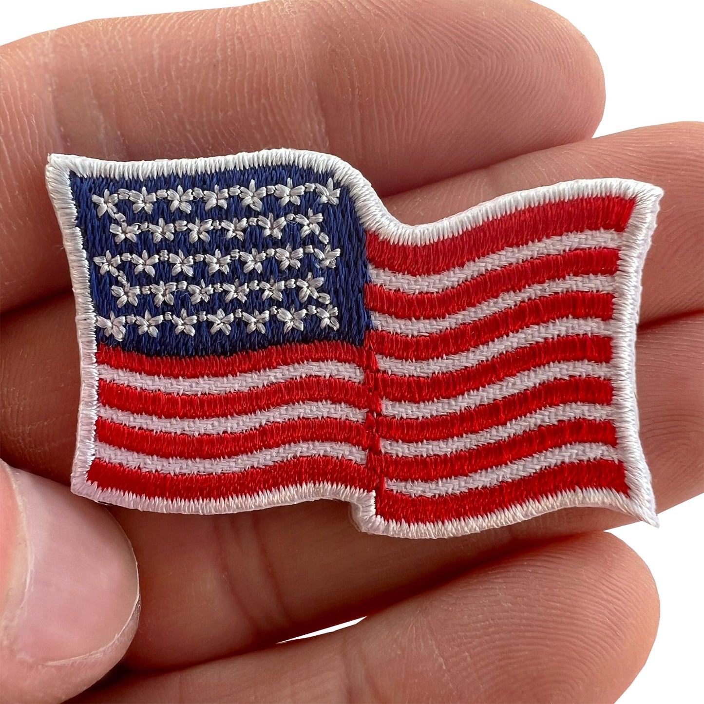 Mini USA Flag Patch Iron Sew On Small United States of America Embroidery Badge