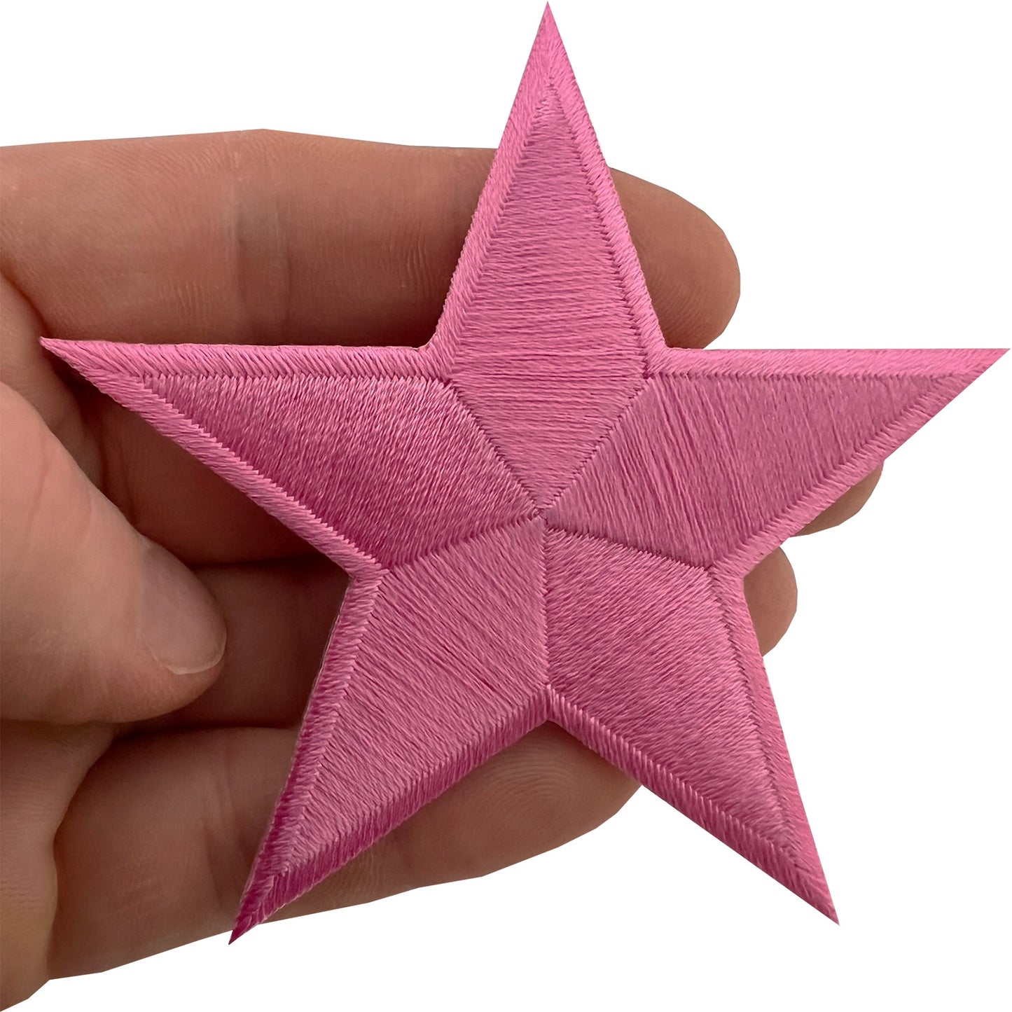 Light Pink Star Patch Iron Sew On T Shirt Hoodie Clothes Bag Embroidered Badge