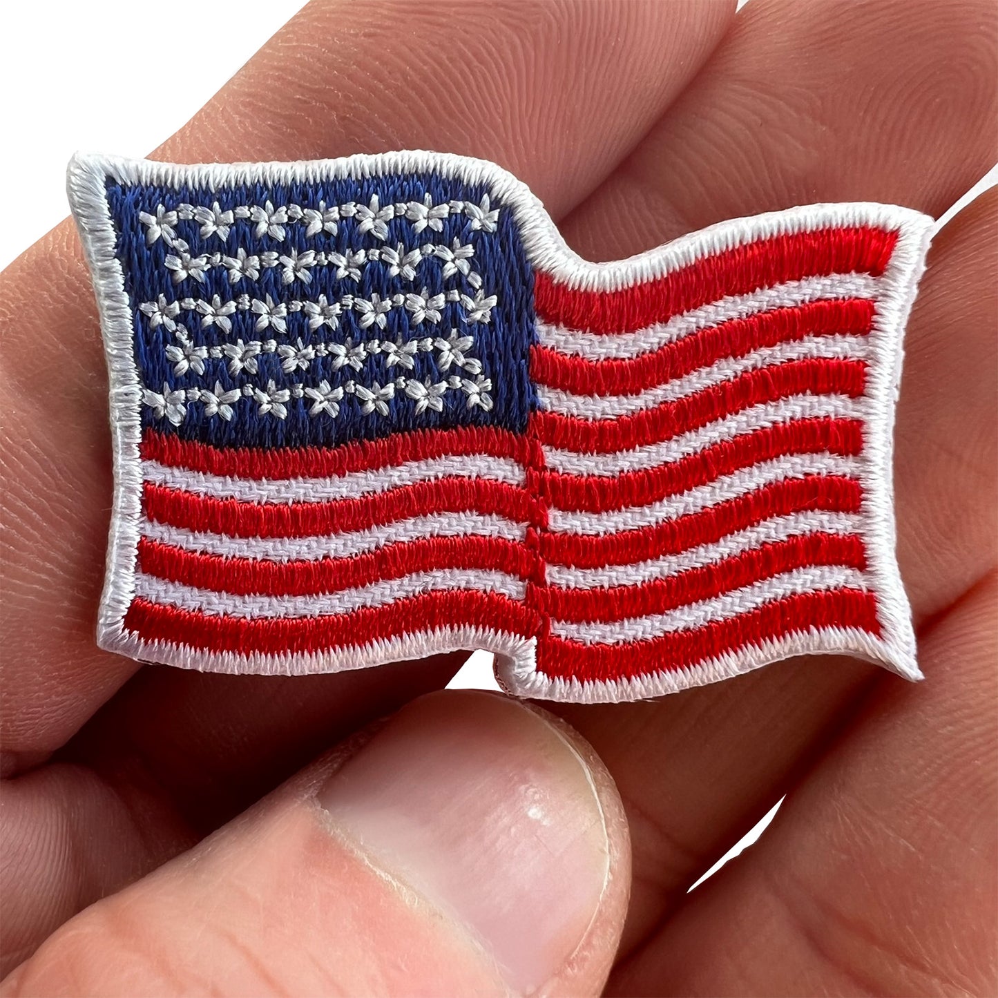 Mini USA Flag Patch Iron Sew On Small United States of America Embroidery Badge