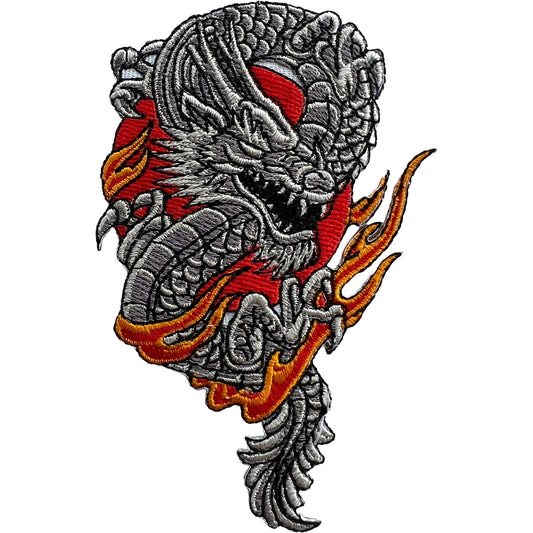 Chinese Dragon Patch Embroidered Badge Iron Sew On Trousers Jacket T Shirt Jeans