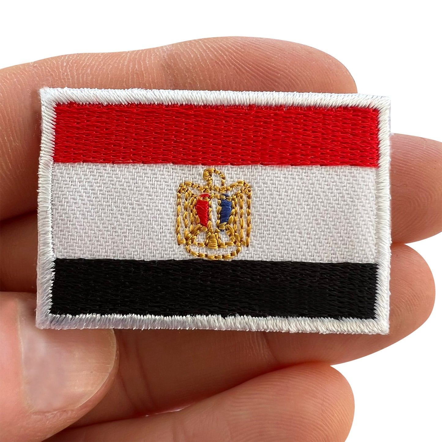 Mini Egypt Flag Patch Iron Sew On Clothes Bag Small Egyptian Embroidered Badge