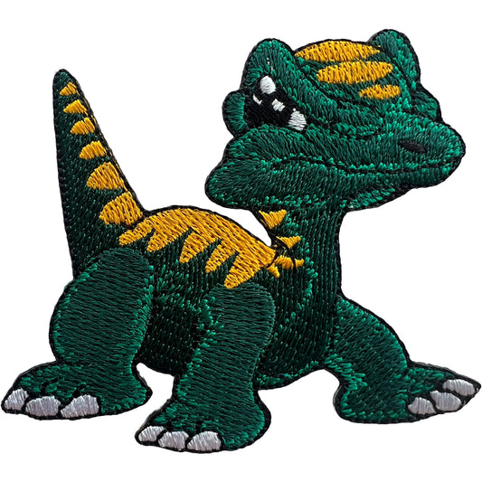 Green Dinosaur Patch Iron Sew On T Shirt Denim Jeans Jacket Bag Embroidery Badge