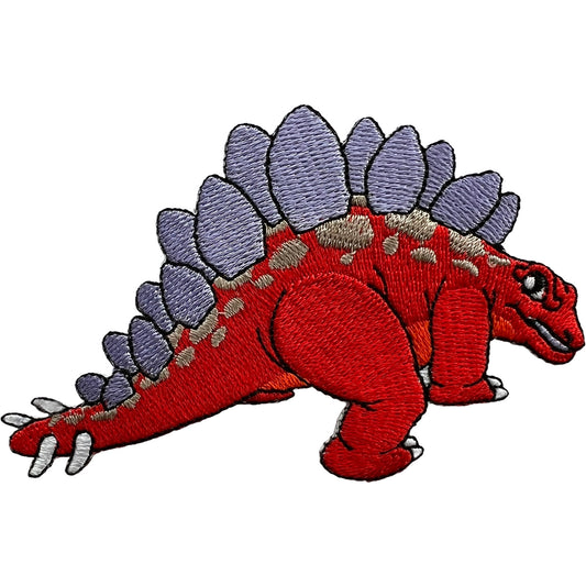 Stegosaurus Dinosaur Patch Iron Sew On Clothes T Shirts Jeans Embroidered Badge