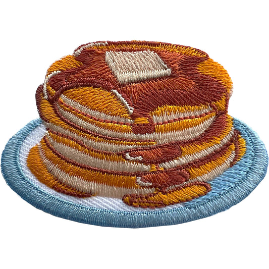 Pancake Patch Embroidered Badge Iron On Sew On T Shirt Denim Jeans Jacket Crafts