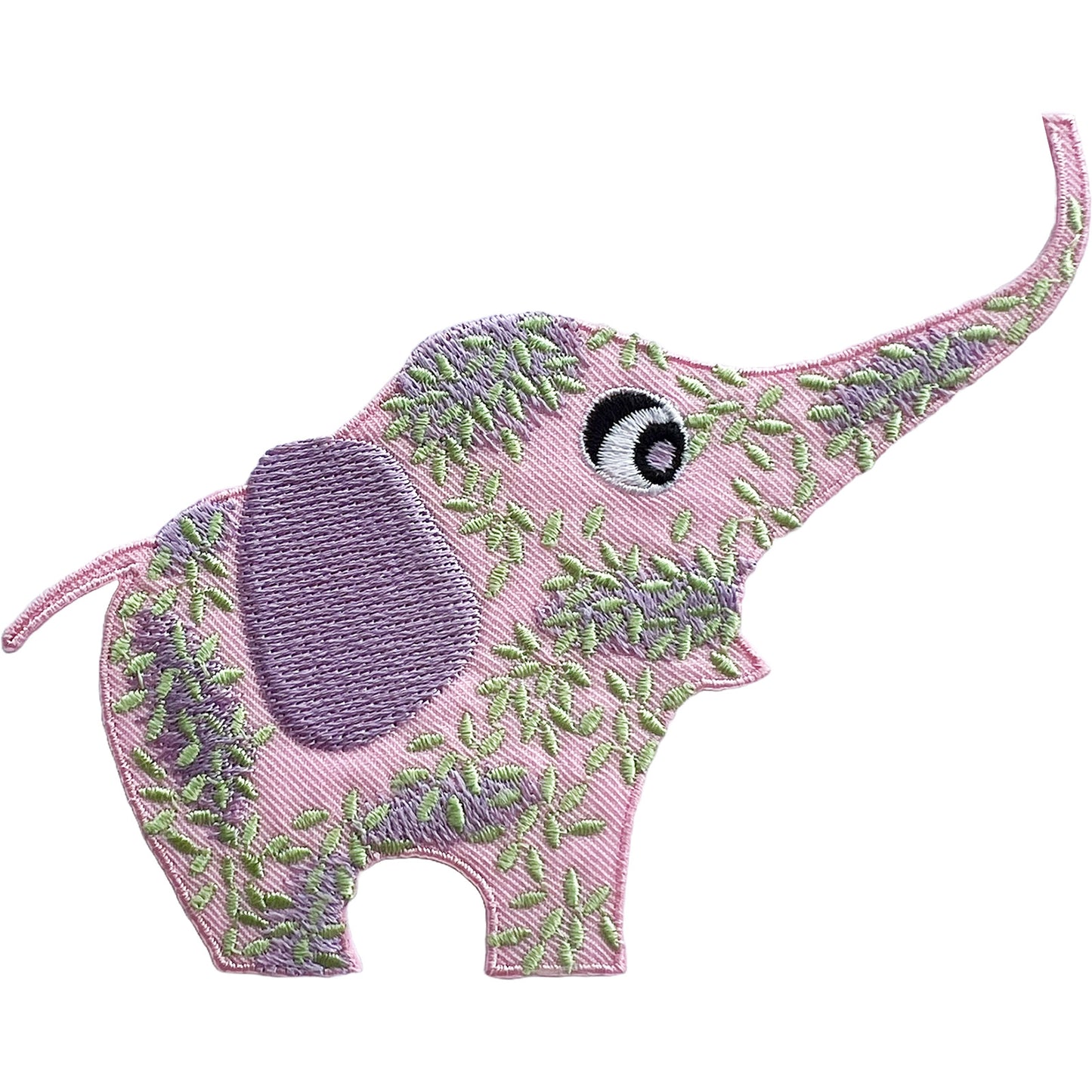 Elephant Patch Purple Pink Embroidery Badge Iron Sew On Clothes T Shirt Pyjamas