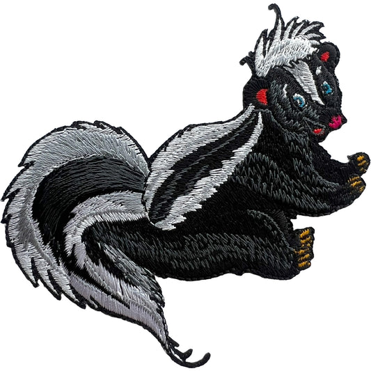 Skunk Patch Embroidered Iron Sew On Clothes Bag Animal Embroidery Badge Decal