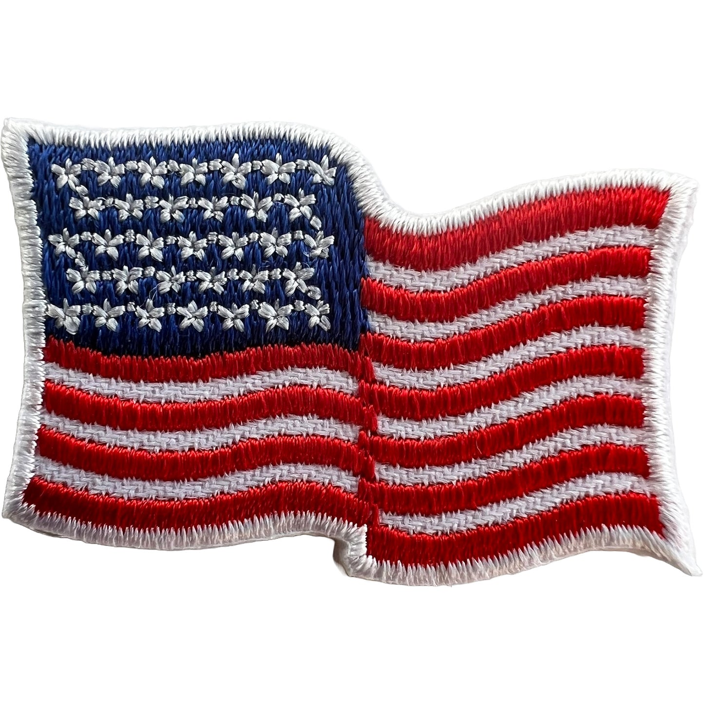 Mini USA Flag Patch Iron Sew On Small United States of America Embroidery Badge