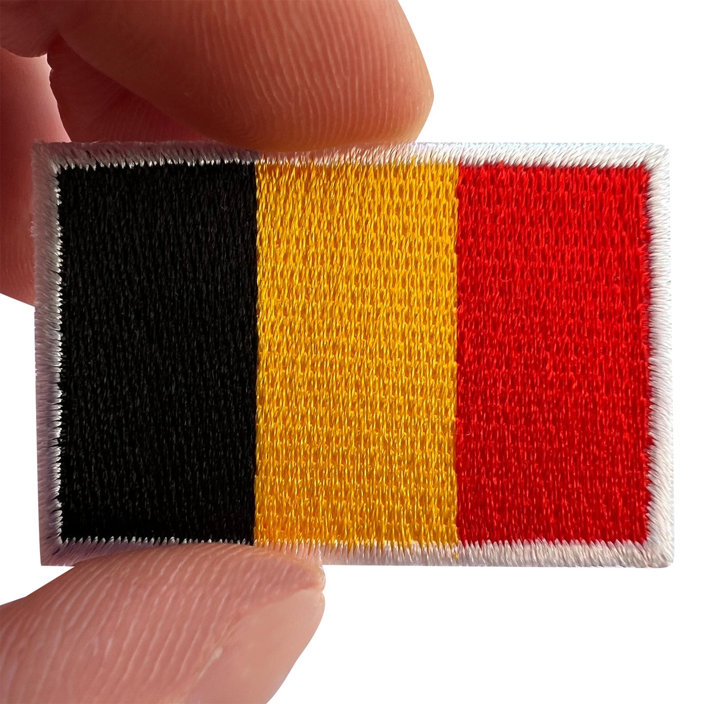 Mini Belgium Flag Patch Iron Sew On Football T Shirt Bag Small Embroidered Badge