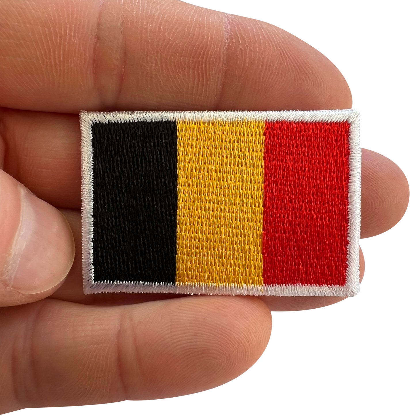 Mini Belgium Flag Patch Iron Sew On Football T Shirt Bag Small Embroidered Badge
