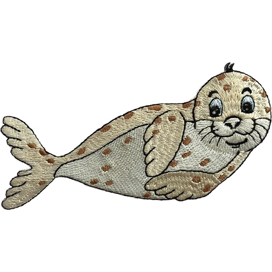 Seal Patch Iron Sew On Clothes Bag Crafts Sea Lion Animal Fish Embroidered Badge