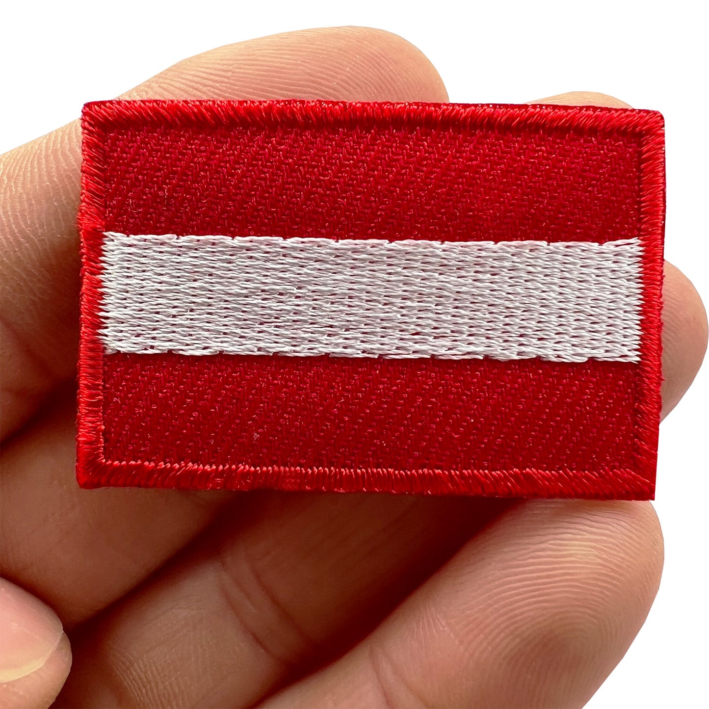 Mini Austria Flag Patch Iron Sew On Clothes Bag Small Austrian Embroidered Badge