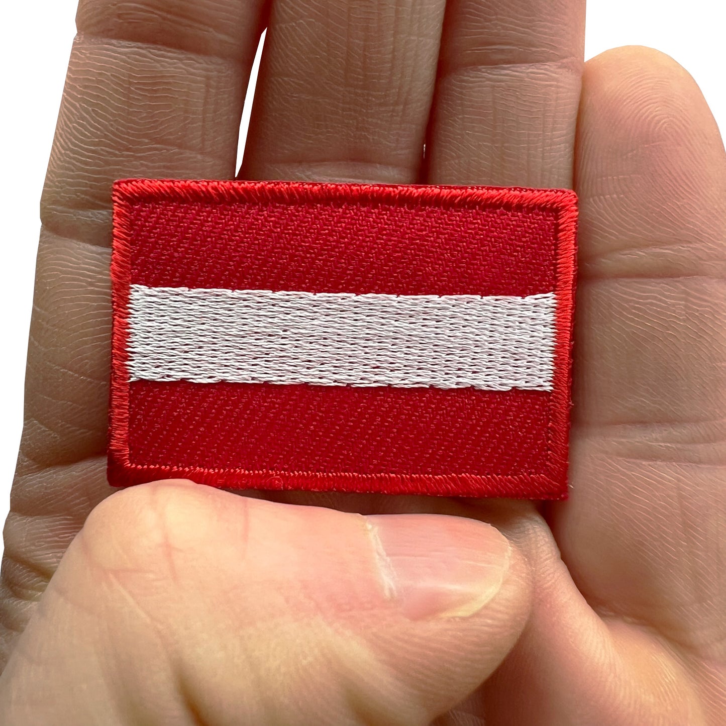 Mini Austria Flag Patch Iron Sew On Clothes Bag Small Austrian Embroidered Badge
