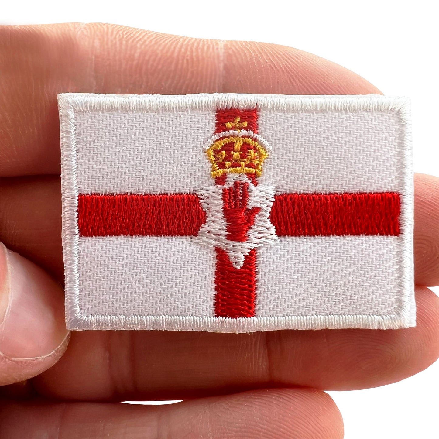 Mini Northern Ireland Flag Patch Iron Sew On Small Irish UK Embroidered Badge