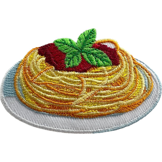Spaghetti Bolognese Patch Italy Italian Food Embroidered Badge Iron On Clothes