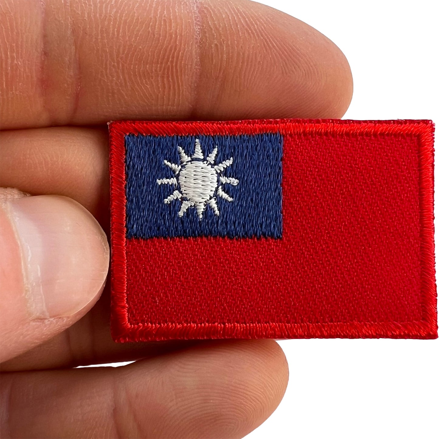 Mini Taiwan Flag Patch Iron Sew On Bag Small Republic of China Embroidered Badge