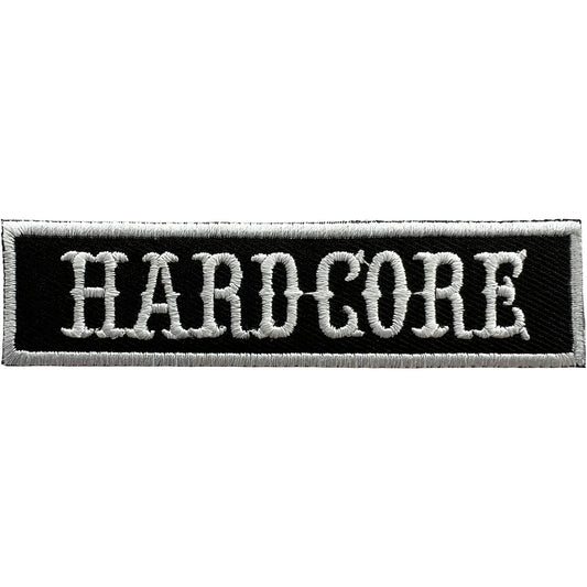 Hardcore Iron Sew On Patch Motorcycle Motorbike Clothes Jacket Bag Biker Badge