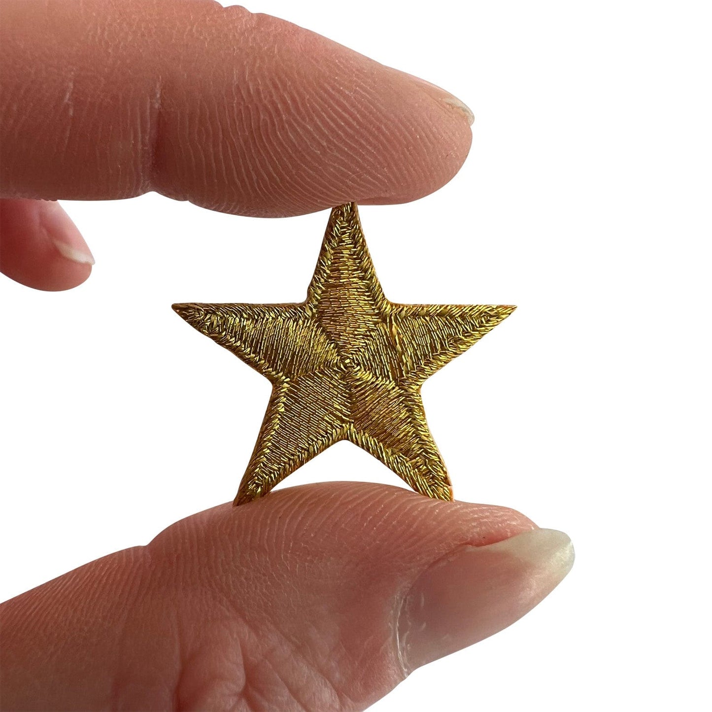 5 X Mini Gold Star Patches Iron Sew On Small Stars Tiny Embroidered Badge Patch