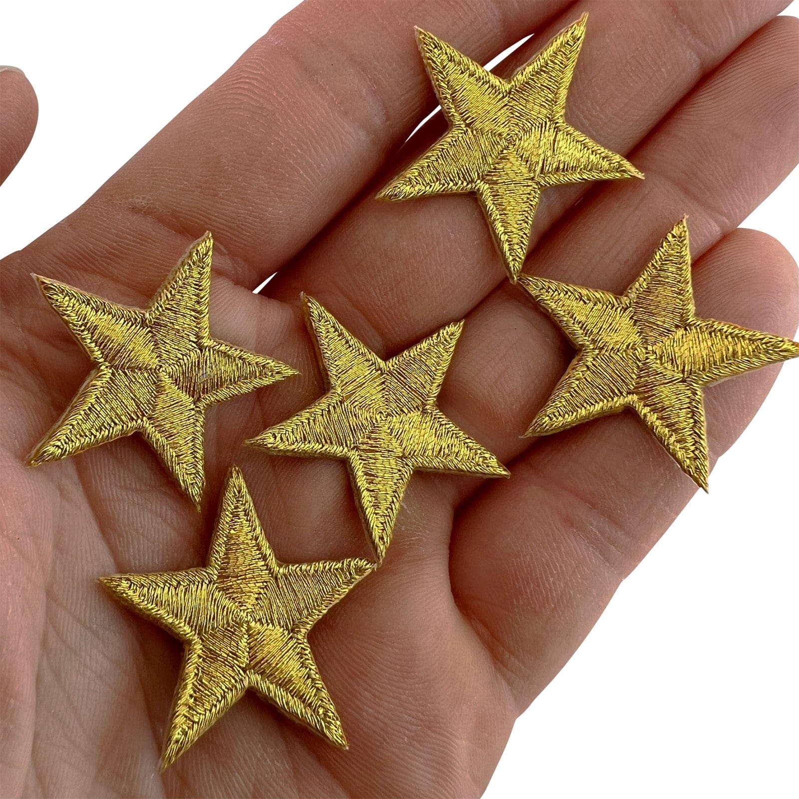 Ttiny Patch Design 5 X Mini Gold Star Patches Iron Sew On Small Stars Tiny Embroidered Ba